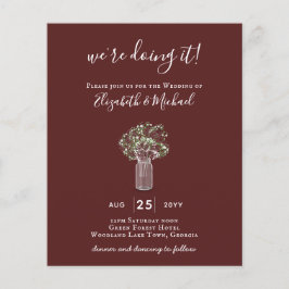 Flyer PRESUPUESTO Gypsophila Mason Jar Modern Minimal BO