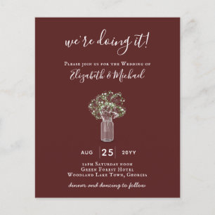 Flyer PRESUPUESTO Gypsophila Mason Jar Modern Minimal BO
