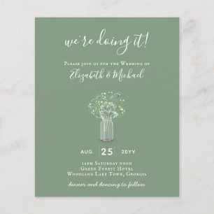 Flyer PRESUPUESTO Gypsophila Mason Jar Modern Minimal BO