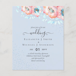 Flyer PRESUPUESTO Hellebore Turquesa Melocotón Floral B