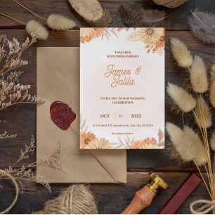 Flyer presupuesto   invitación a boda floral