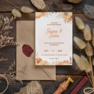 Flyer presupuesto | invitación a boda floral