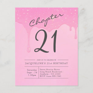 Flyer Presupuesto Invitación a Gris Rosa de Cumpleaños 2