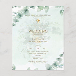 Flyer PRESUPUESTO Invitación a la boda católica Botánica