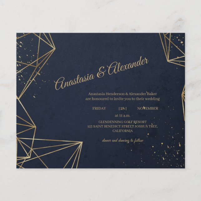 Flyer Presupuesto-Invitación a la ceremonia de boda. Pos (Frente)