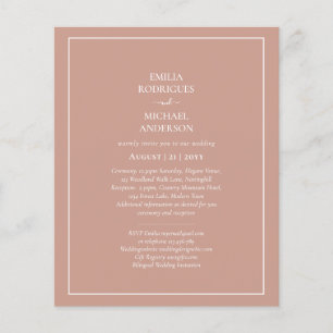 Flyer PRESUPUESTO Invitación Bilingüe de 2 caras Boda Es
