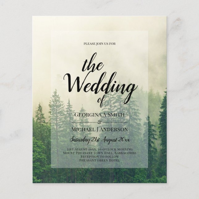 Flyer PRESUPUESTO INVITADO A LA Boda DE Pinos Ecológicos (Frente)