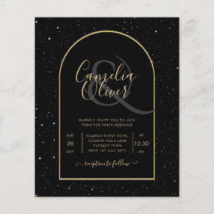 Flyer PRESUPUESTO INVITADO DE Boda Nocturno DE ORO NEGRO