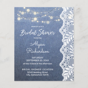 Flyer Presupuesto Jean Lace String Lights Bridal Shower 