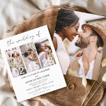 Flyer Presupuesto La Foto Boda Blanco Minimalista Simple<br><div class="desc">Presupuesto El Boda de Modern Elegant Cuatro (4) Collage de fotos y Gran Fecha Invitación a la Boda Minimalista. Las tarjetas de Invitación a la Boda contienen una tipografía moderna que son elegantes,  simples y modernas para usar después de la minimalista celebración del día de la boda.</div>