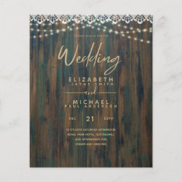 Flyer PRESUPUESTO LUCES RÚSTICAS DE MADERA LACE Wedding 