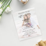 Flyer Presupuesto luego de la recepción de la boda de Fi<br><div class="desc">** EL PAPEL MATTE ES DELGADO. ACTUALIZAR PARA UN PAPEL MÁS ESPESO. NO SE INCLUYEN ENVELOPES.*** Sin sobres, versión de volante de papel. Ahorra dinero en invitaciones formales con esta pequeña invitación. Prepárese para su maravillosa recepción nupcial con su volante de recepción de boda fotográfica después del Fiesta. ¿Quieres este...</div>