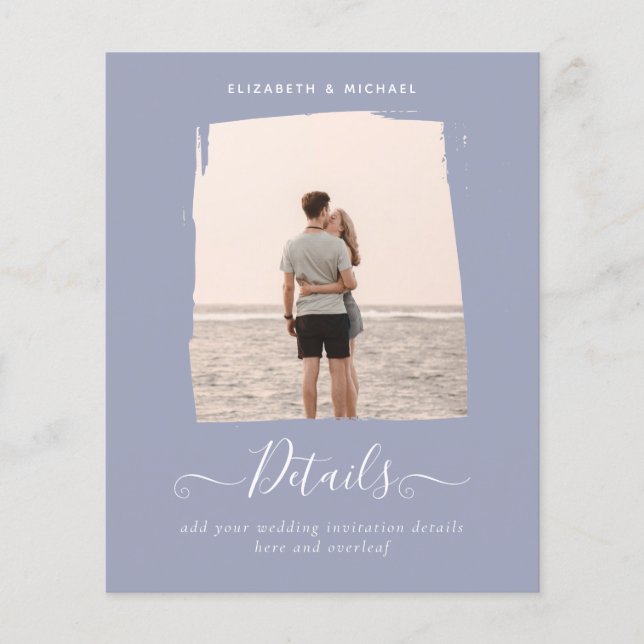 Flyer PRESUPUESTO MÁS BAJO DETALLES DE FOTO MODERNA Azul (Frente)