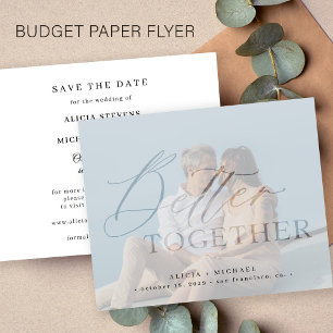 Flyer Presupuesto mejor juntos foto boda guardar la fech