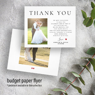 Flyer Presupuesto minimalista moderno foto boda agradeci