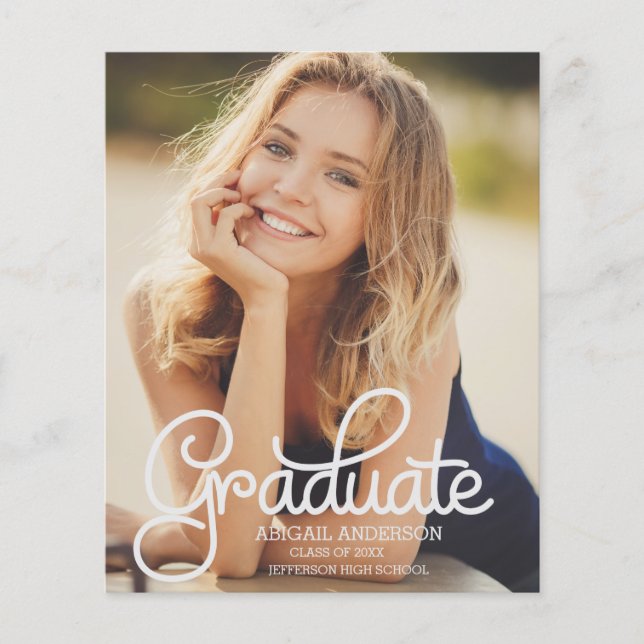 Flyer PRESUPUESTO Moderno 2023 Invitación de Graduación  (Frente)