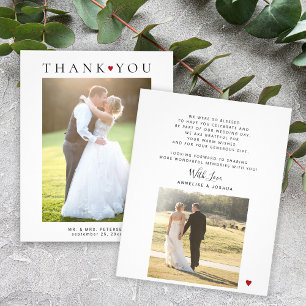 Flyer Presupuesto moderno 2 fotos boda tarjeta de agrade