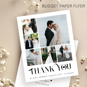 Flyer Presupuesto moderno agradecimiento de boda con col