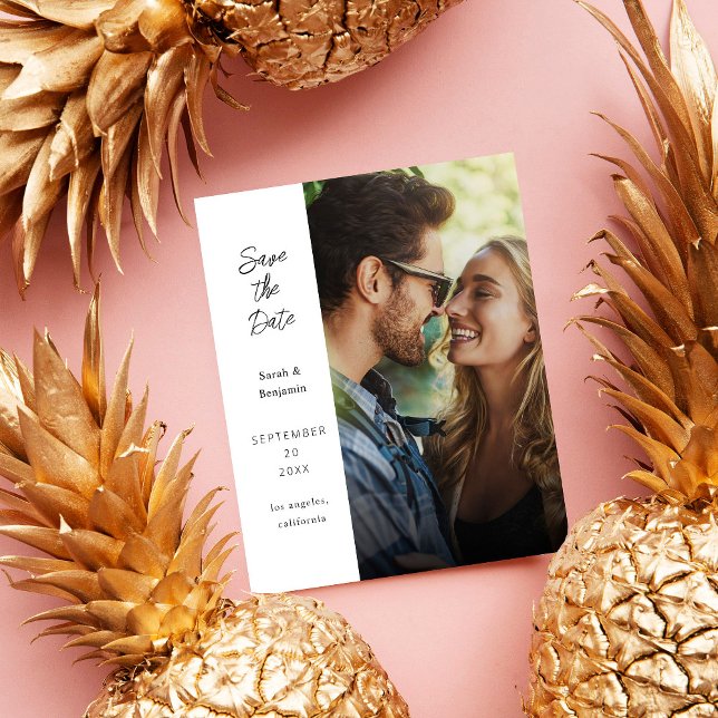 Flyer Presupuesto moderno foto y lado Guardar la fecha - (Subido por el creador)