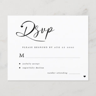 Flyer Presupuesto moderno tarjeta de RSVP de boda en bla