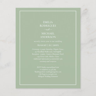 Flyer PRESUPUESTO Monocromo de sabio bilingüe de doble c