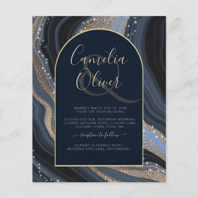 Flyer PRESUPUESTO NAVEGACIÓN NOCTURNA DE Oro Agate Weddi (Frente)