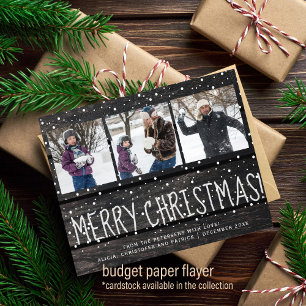 Flyer Presupuesto Navidad 3 collage de fotos nieve vacac