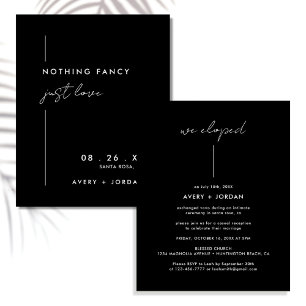 Flyer Presupuesto Negro Moderno Nada Fancy Just Love