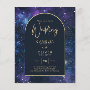 Flyer PRESUPUESTO Noche estrellada Morado Boda Azul INVI