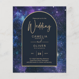 Flyer PRESUPUESTO Noche estrellada Morado Boda Azul INVI