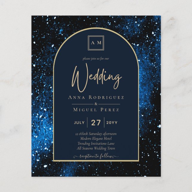 Flyer PRESUPUESTO Nocturno Nocturna InVITACIÓN DE Boda D (Frente)