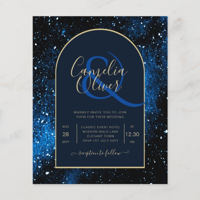 Flyer PRESUPUESTO Nocturno Nocturna InVITACIÓN DE Boda D (Frente)
