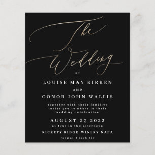 Flyer Presupuesto Onyx La Boda Detalles en Oro Amarillo