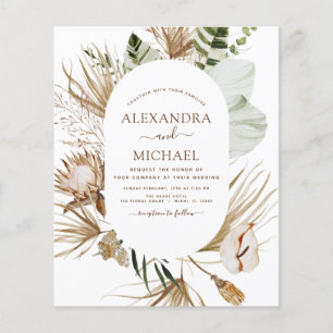Flyer Presupuesto Pampas Grass Bohemias Eucalyptus Boda 