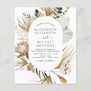 Flyer Presupuesto Pampas Grass Bohemias Eucalyptus Boda 