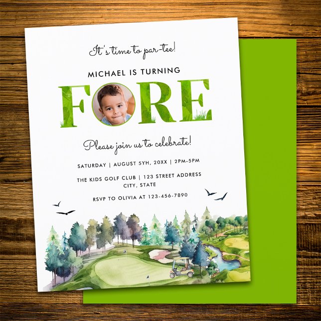 Flyer Presupuesto Par-tee 4to cumpleaños foto de primer  (Front and Back)