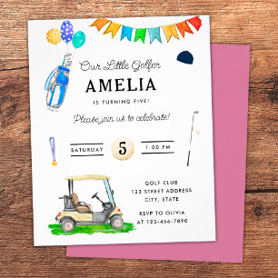 Flyer Presupuesto para nuestro pequeño golfista Cumpleañ