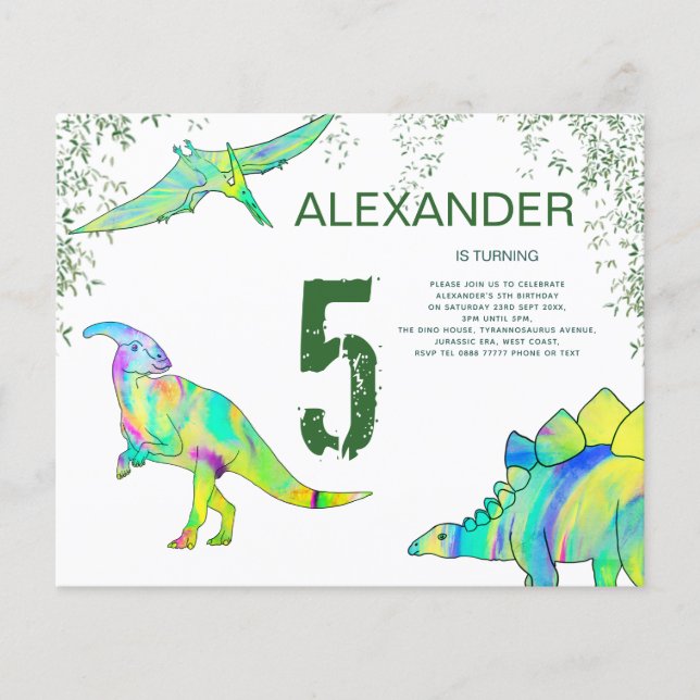 Flyer Presupuesto para una fiesta de cumpleaños colorida (Frente)