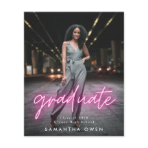 Presupuesto Personalizable Foto de Graduación Neon