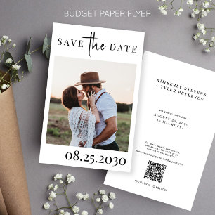 Flyer Presupuesto QR CODE foto boda moderna excepto la f