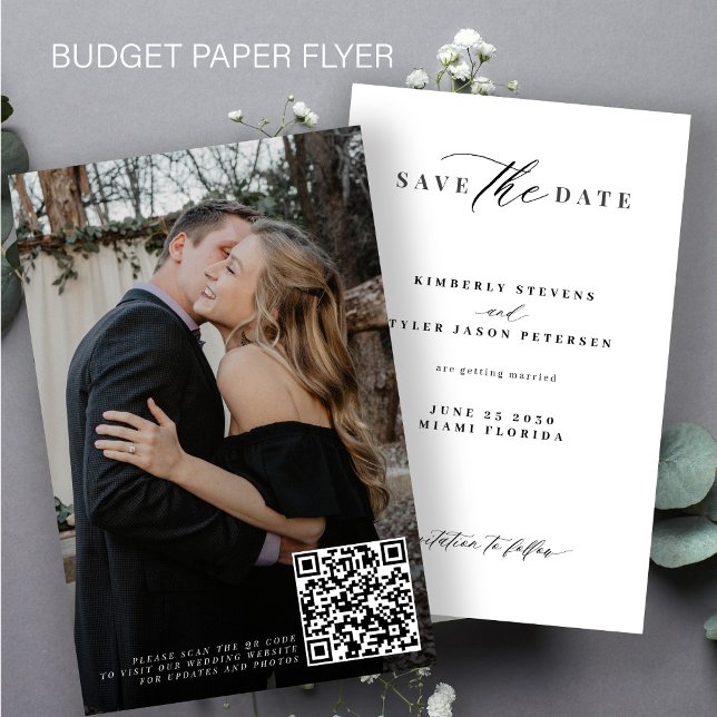 Flyer Presupuesto QR código foto boda guardar fecha (Subido por el creador)