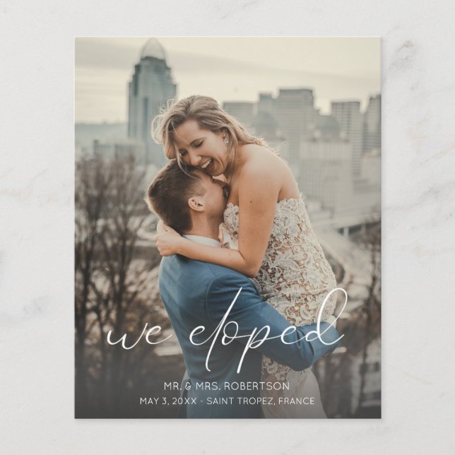 Flyer Presupuesto que elegimos Invitación de Boda Calli (Frente)