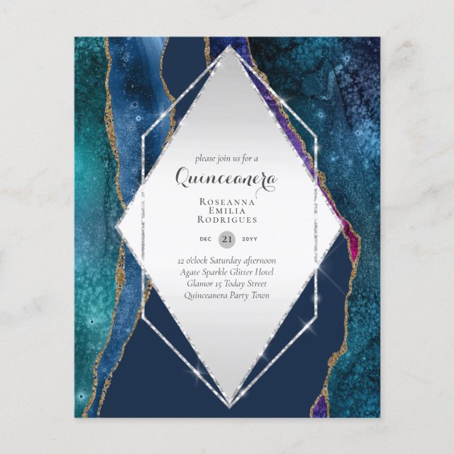 Flyer PRESUPUESTO QUINCEANERA - AGATE PROVOCA Moda DE Gl (Frente)