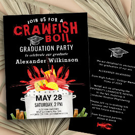 Flyer PRESUPUESTO Red Crawfish Boil GRAD Party Invitació