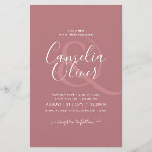 Flyer PRESUPUESTO Rosa Polvo MONOCROMÁTICA Boda