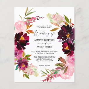 Flyer Presupuesto Rosa - Rubor Caliente y Bodas Florales