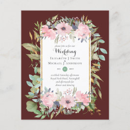 Flyer PRESUPUESTO Rubor Invitaciones a la boda con flore