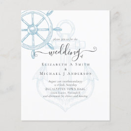 Flyer PRESUPUESTO Rueda de barco náutico Boda