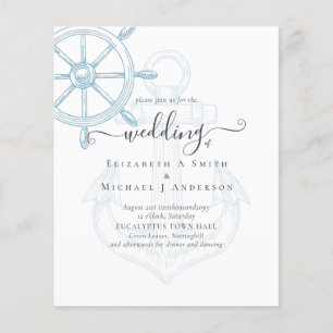 Flyer PRESUPUESTO Rueda de barco náutico Boda
