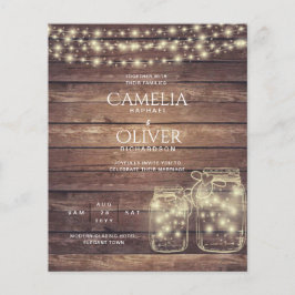 Flyer PRESUPUESTO Rústico Mason Jar Lights Wood BODA